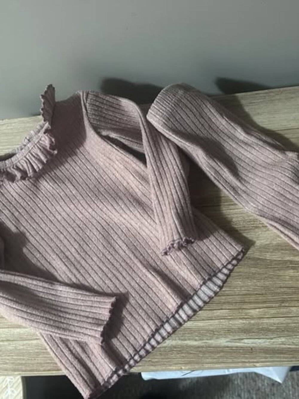 ZARA baby girls 9-12 months pink ribbed outfit